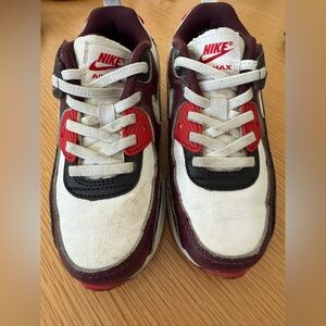 Nike Air Max Kids Sneakers - White, Red, and Black